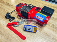 Лебедка электрическая 12 V Electric Winch 4500 lbs 2120 кг синтетический трос на квадроцикл/снегоход/лодку