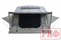 Палатка на крышу автомобиля РИФ Soft RT02-120, тент серый, 400 гр., 120х240х115