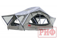Палатка на крышу автомобиля РИФ Soft RT02-120, тент серый, 400 гр., 120х240х115