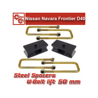 Проставки рессора-мост 50 мм и удлиненные стремянки Tuning4WD для Nissan Navara 2004-2015 / Frontier 2004-2021