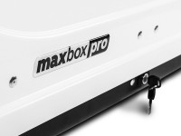 Автобокс MaxBox PRO 430 (малый) белый глянцевый 136*96*42 см двустороннее открывание (багажный бокс на крышу)