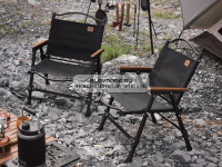 Кресло туристическое Naturehike, складное черное, увеличенного размера, нагрузка до 120 кг