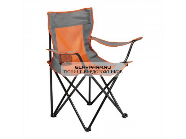 Кресло складное PREMIER туристическое, оранжевый/серый, нагрузка до 100 кг