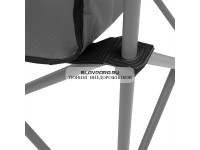 Кресло NISUS складное (серый/красный/черный) - мягкие подлокотники