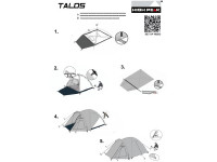 Палатка High Peak Talos 3 320х180х120 см. (тёмно-серый)