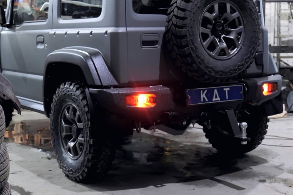 Задний силовой бампер со скрытой установкой лебедки KDT для Suzuki Jimny