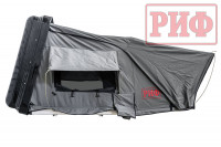 Палатка на крышу автомобиля РИФ Hard RT03-140 усиленная, корпус черный, тент серый