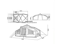 Палатка Naturehike Lingfeng Air 12.0 2-местная, быстросборная, надувной каркас, бело-голубая