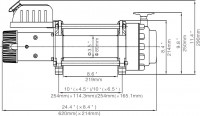 Лебёдка электрическая (индустр.) Runva EWN17500U 24V 17500 lbs 7960 кг